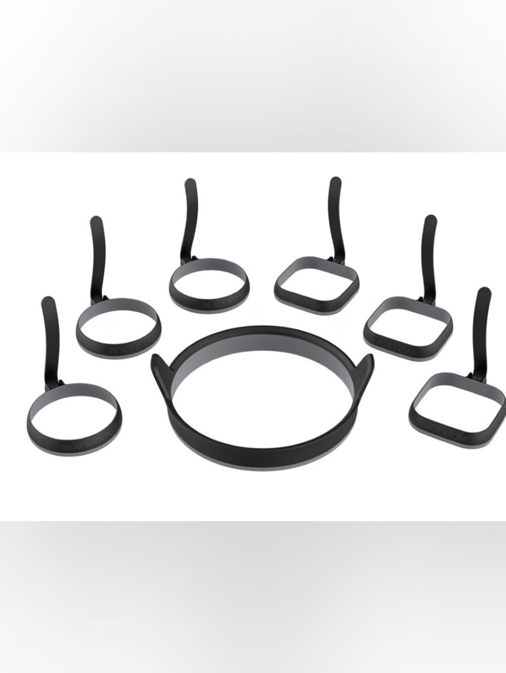 Blackstone Egg And Omelet Set, 3 Egg Squares & 3 Egg Rounds. 1 Round Omelet